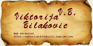 Viktorija Bilaković vizit kartica